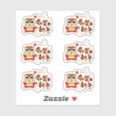 Chinees nieuwjaar 2023 Jaar van de Rabbit Dragon S Sticker (Vel)