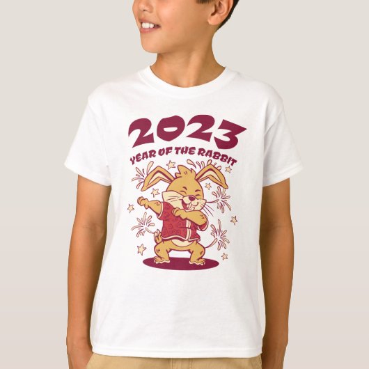 Chinees nieuwjaar 2023 - Jaar van het konijn T-shirt (Voorkant)