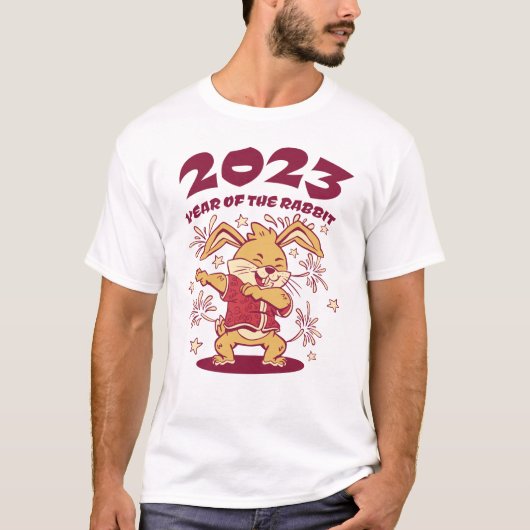 Chinees nieuwjaar 2023 - Jaar van het konijn T-shirt (Voorkant)