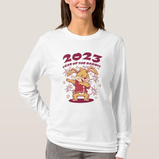 Chinees nieuwjaar 2023 - Jaar van het konijn T-shirt (Voorkant)