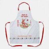 Chinees nieuwjaar 2023 Kleurrijk Papercut konijn Schort (Voorkant)
