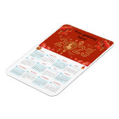 Chinees nieuwjaar 2023 konijnenkaart magneet (Linkerzijde)