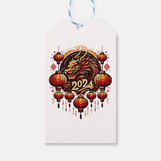 chinees nieuwjaar 2024 cadeaulabel (Voorkant)