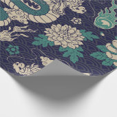 Chinees Nieuwjaar 2024 Draak, Jaar van de Draak Cadeaupapier (Hoek)