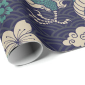 Chinees Nieuwjaar 2024 Draak, Jaar van de Draak Cadeaupapier (Rol Hoek)