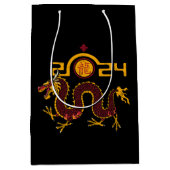 Chinees Nieuwjaar 2024 Draak, Jaar van de Draak Medium Cadeauzakje (Voorkant)