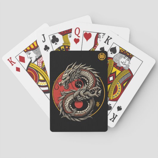 Chinees Nieuwjaar 2024 Draak, Jaar van de Draak Pokerkaarten (Achterkant)