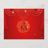 Chinees Nieuwjaar 2024 Dragon Red Knot VHPC Feestdagenkaart (Achterkant)