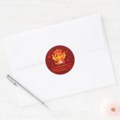 Chinees Nieuwjaar 2024 Dragon Small 1.5" Ronde Sticker (Envelop)