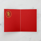 Chinees Nieuwjaar 2024 Dragon Wenskaart Kaart (Binnen)