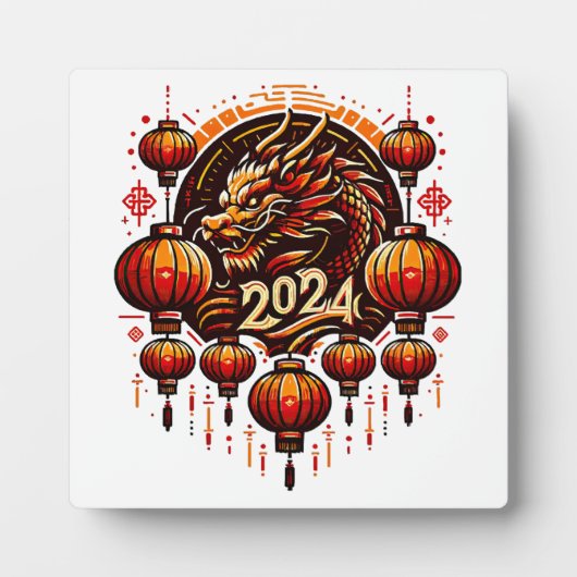 Chinees Nieuwjaar 2024 Fotoplaat (Voorkant)