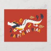Chinees Nieuwjaar 2024 Jaar van de Draak Briefkaart (Voorkant)