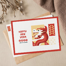 Chinees Nieuwjaar 2024 Jaar van de Draak Briefkaart