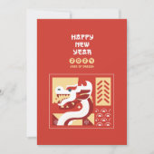 Chinees Nieuwjaar 2024 Jaar van de Draak Feestdagenkaart (Voorkant)