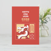 Chinees Nieuwjaar 2024 Jaar van de Draak Feestdagenkaart (Staand voorkant)