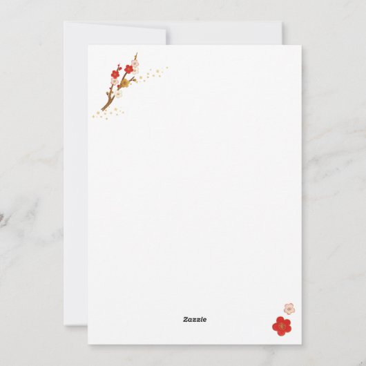 Chinees Nieuwjaar 2024 Jaar Van De Draak Feestdagenkaart (Achterkant)