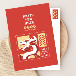 Chinees Nieuwjaar 2024 Jaar van de Draak Feestdagenkaart