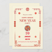 Chinees Nieuwjaar 2024 Jaar van de Draak Kaart (Voorkant / Achterkant)