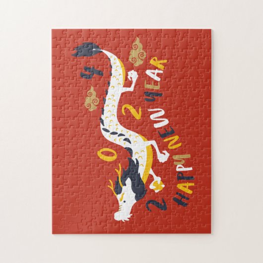 Chinees Nieuwjaar 2024 Jaar van de Draak Legpuzzel (Verticaal)