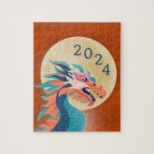 Chinees Nieuwjaar 2024 Jaar van de Draak Legpuzzel (Verticaal)