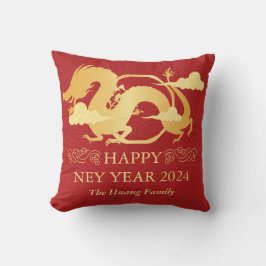 Chinees Nieuwjaar 2024, Jaar van de Draak Rood Kussen