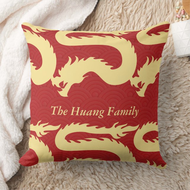 Chinees Nieuwjaar 2024, Jaar van de Draak Rood Kussen (Deken)