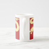 Chinees Nieuwjaar 2024, Jaar van de Draak Rood Porselein Kop (Achterkant)