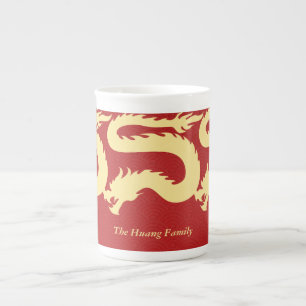 Chinees Nieuwjaar 2024, Jaar van de Draak Rood Porselein Kop