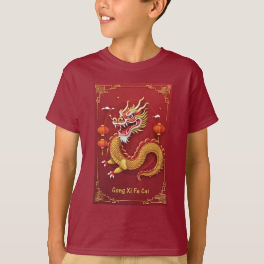 Chinees Nieuwjaar 2024 Jaar van de Draak T-shirt (Voorkant)