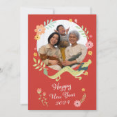 Chinees Nieuwjaar 2024 Jaar van de familie Dragon Feestdagenkaart (Voorkant)