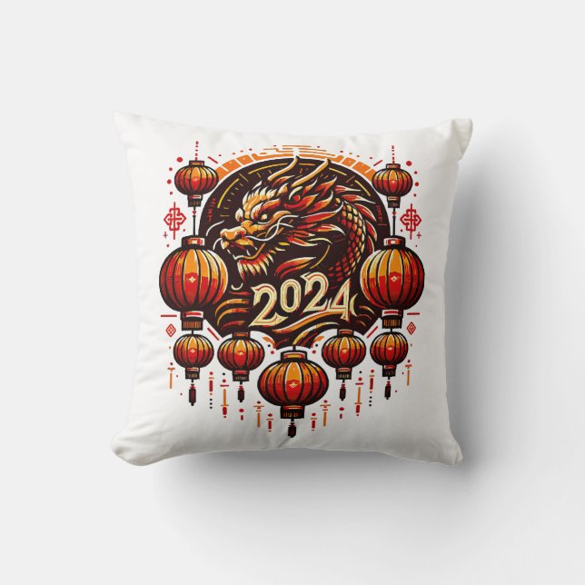 chinees nieuwjaar 2024 kussen (Voorkant)