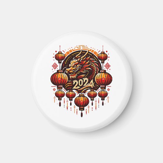 chinees nieuwjaar 2024 magneet (Voorkant)
