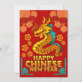 Chinees Nieuwjaar 2024 Naam toevoegen, Draak Kaart (Voorkant)
