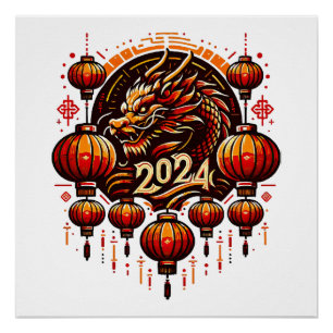 Chinees Nieuwjaar 2024 Perfect Poster