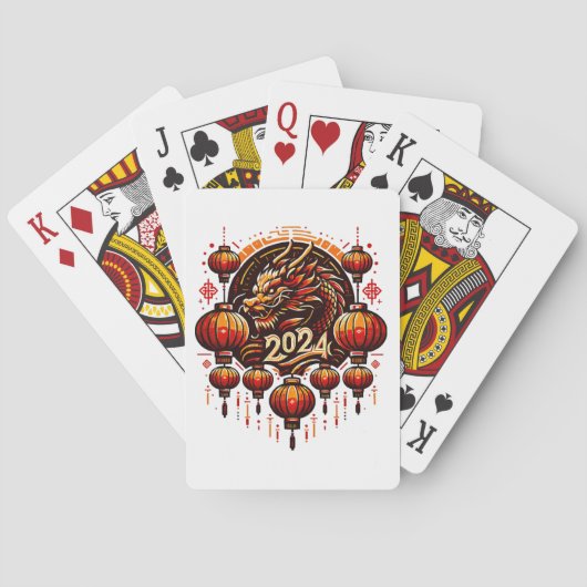 chinees nieuwjaar 2024 pokerkaarten (Achterkant)