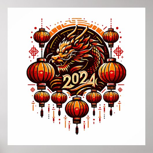 Chinees nieuwjaar 2024 Poster (Voorkant)