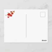 Chinees Nieuwjaar 2024 Rode Draak in Japanse Stijl Briefkaart (Achterkant)