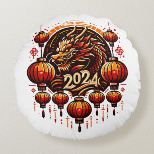  Chinees nieuwjaar 2024 Rond Kussen