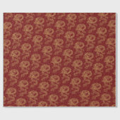 Chinees Nieuwjaar 2024 rood en goud Cadeaupapier (Vlak)