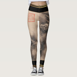 Chinees Nieuwjaar 2024 Schilderen Dragon Leggings