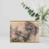 Chinees Nieuwjaar 2024 Schilderij Dragon Briefkaar Briefkaart (Staand voorkant)