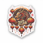 chinees nieuwjaar 2024 sticker (Voorkant)