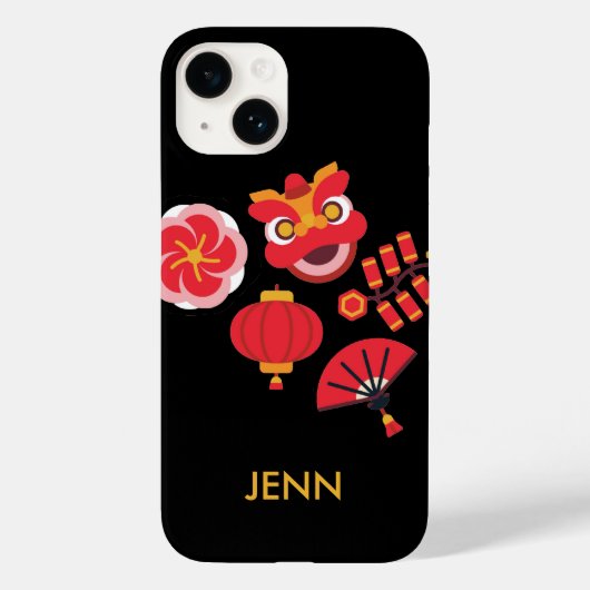 Chinees Nieuwjaar 2024 vieren Case-Mate iPhone Case (Achterkant)