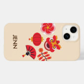 Chinees Nieuwjaar 2024 Vieren iPhone 14 Hoesje (Achterkant (horizontaal))