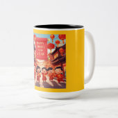 Chinees Nieuwjaar 2025 Best Tweekleurige Koffiemok (Voorkant rechts)