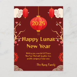 Chinees Nieuwjaar 2025 Briefkaart