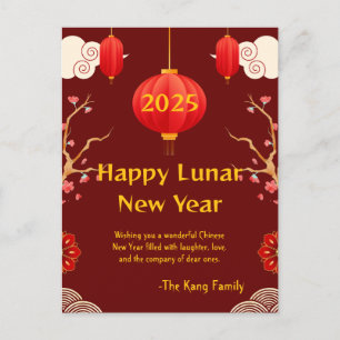 Chinees Nieuwjaar 2025 Briefkaart