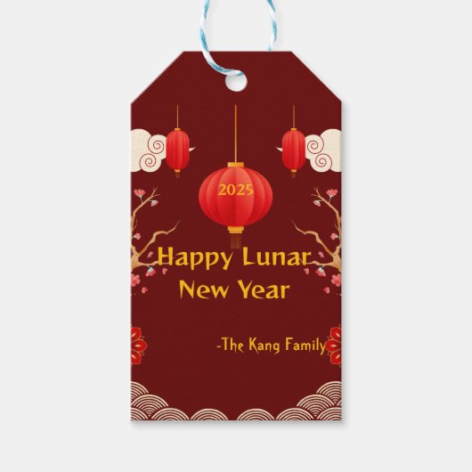 Chinees Nieuwjaar 2025 Cadeaulabel (Voorkant)