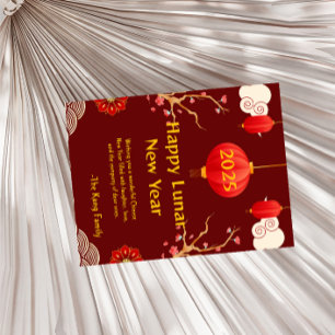 Chinees Nieuwjaar 2025 Feestdagenkaart