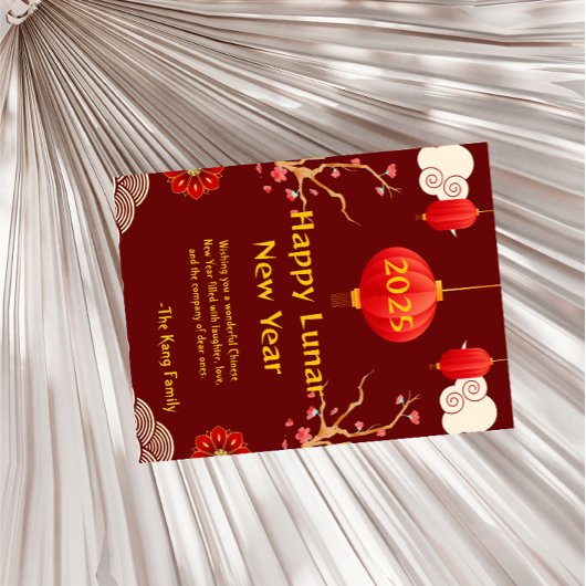 Chinees Nieuwjaar 2025 Feestdagenkaart